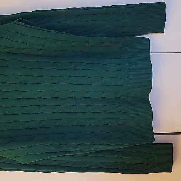 Mens Tommy Hilfiger cable knit crewneck sweater - Picture 6 of 11